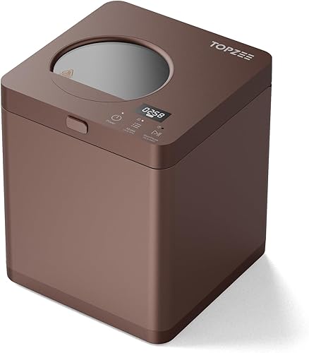 TOPZEE Compostador eléctrico de cocina de 3 litros para encimera de cocina, contenedor de abono para exteriores/interiores, sin olor, máquina de