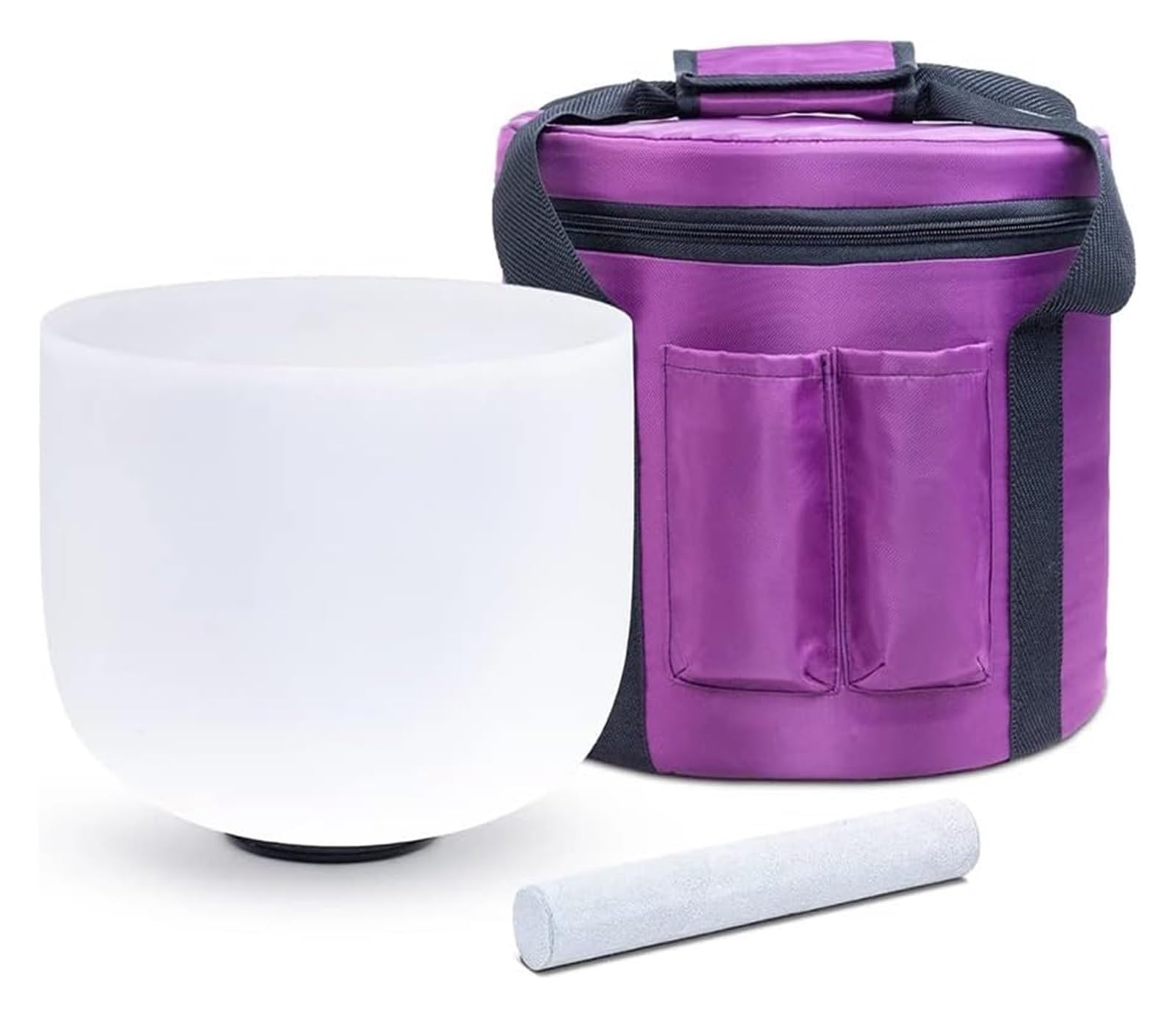 SBCGFY Crystal Singing Bowl, 432Hz,11 inch Frosted Chakra Quartz for Yoga Meditation, with O-Ring Mallet and Carrying Case, Pure Sound Bowl,A NOTE