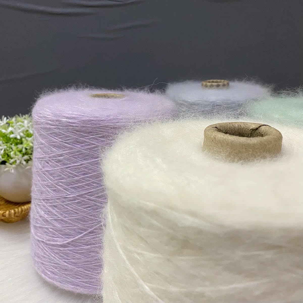 Filato di Mohair 500 G/pz, Super Morbido E Caldo, Filato per Uncinetto in Lana per Bambini, Anti-Pilling, per Lavorare A Maglia A Mano, Sciarpe, Maglioni., 69