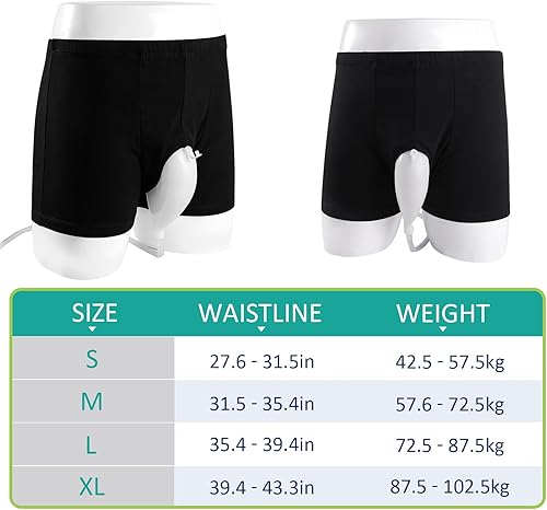 Miniatura 6 de Bolsa de orina portátil, bolsa de orina masculina, pantalones de incontinencia para hombres, bolsas reutilizables portátiles de recolección