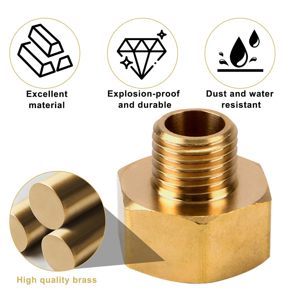 Produktbild von Reduzierstück Messing 3/4 Auf 1/2 – AG 26,4 Mm X IG 18,6 Mm, Für Sanitär, Heizung & Garten
