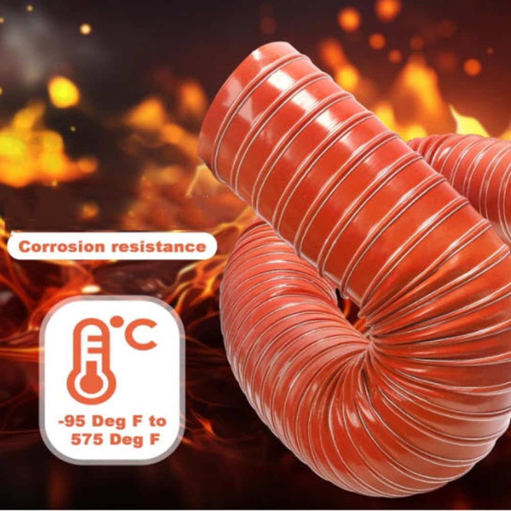 Tubo De Conducto De Aire 120mm 150mm 200mm Manguera Flexible Para Conducto De Aire Manguera De Admisión De Aire De Silicona Longitud 1-4m(2m/6.6ft,250mm-9 3/4in)