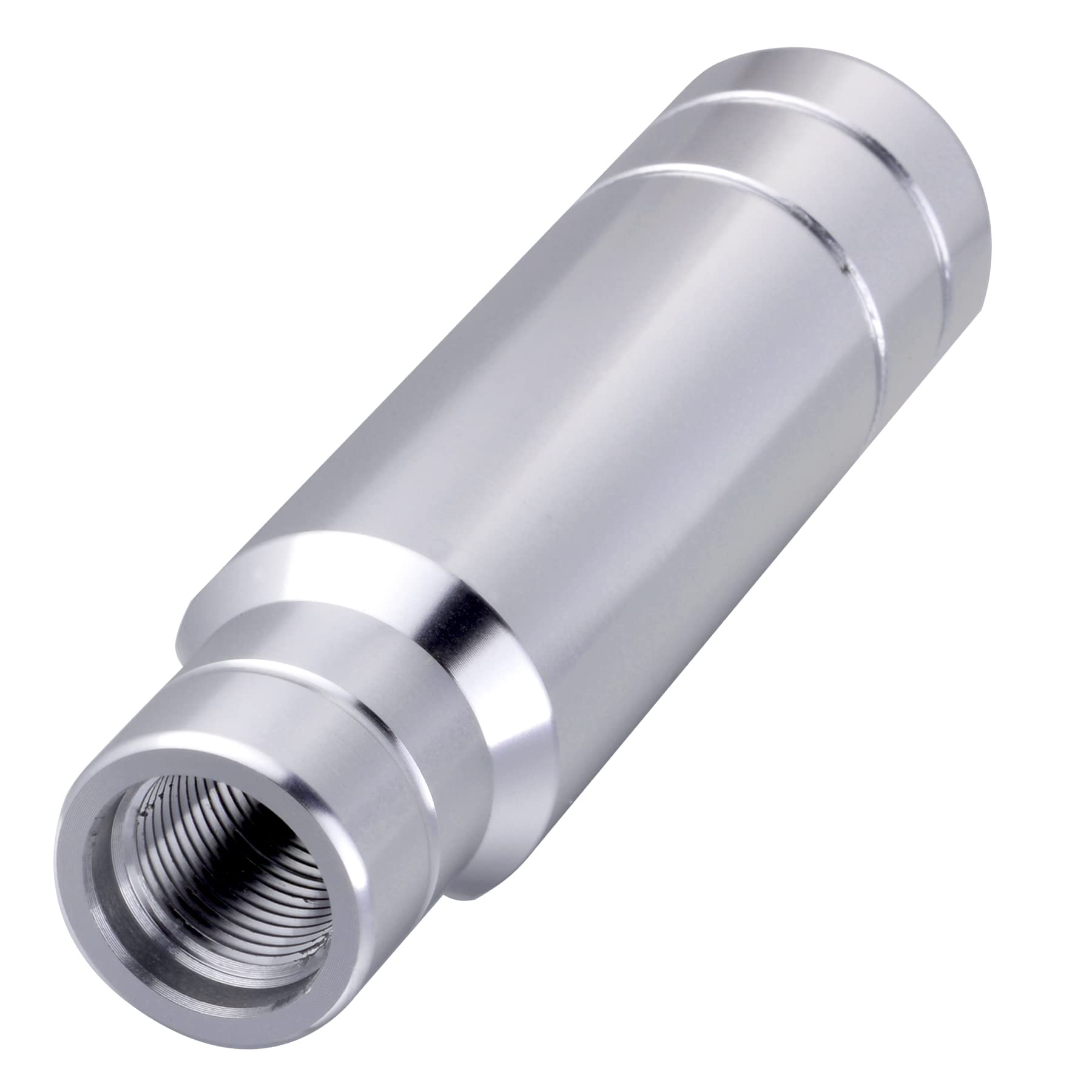Padaodao Aluminum Alloy Gear Knobs Long Shift Knob Lever Stick Shifter Handle for Most Manual Transmission Car Truck SUV, Silver
