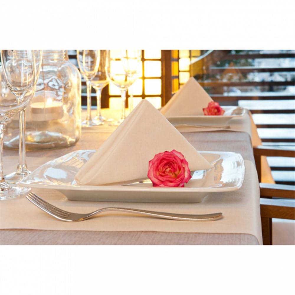 García de Pou 213.59 Servilletas de Linen con Dos Caras, 70 G/M2, 40 x 40 cm, Crema, 600 Unidades