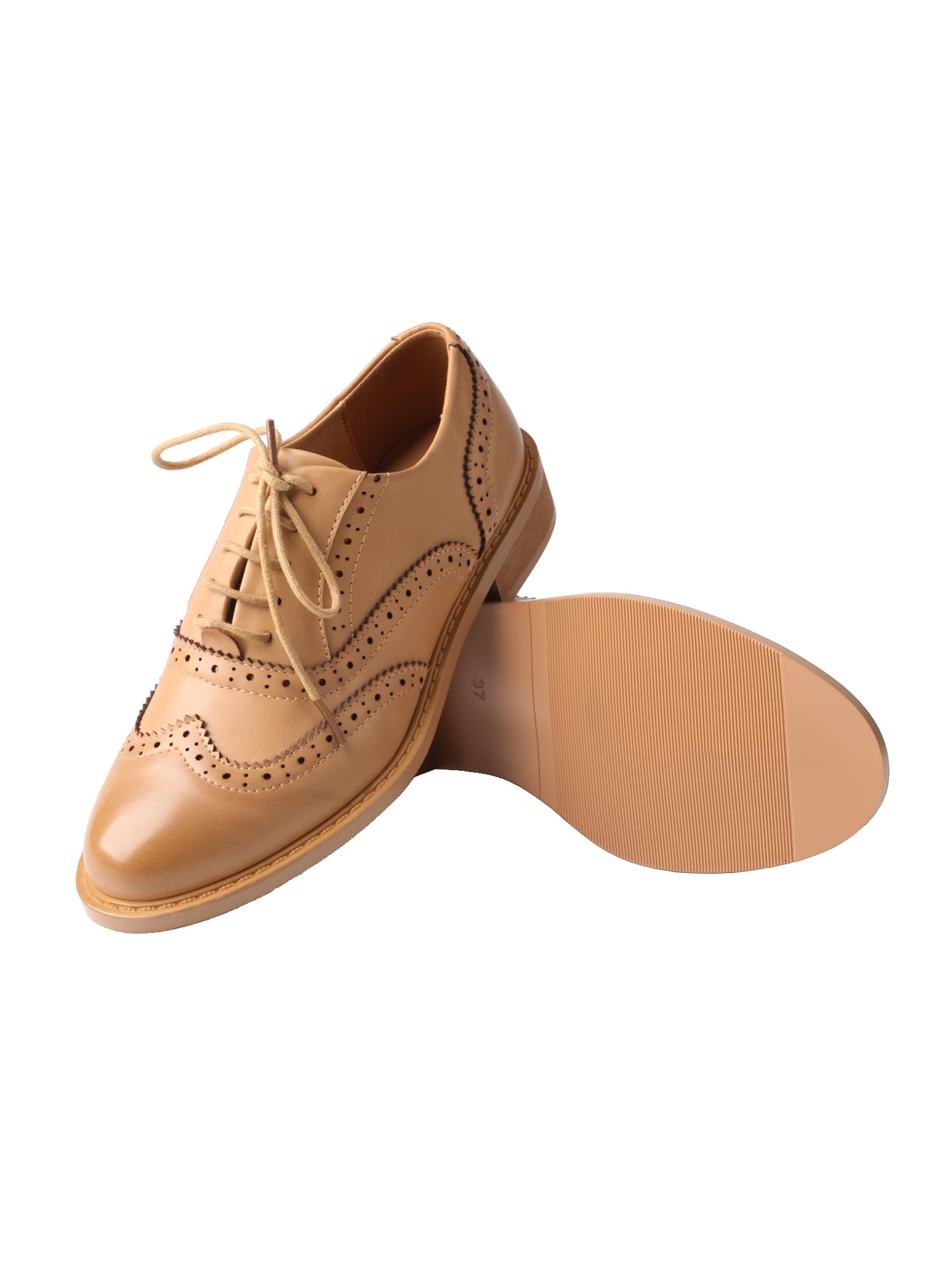TMA EYES Femmes Classic Oxford Lacets Business Dress Chaussures Plates - Formes Oxford Chaussures