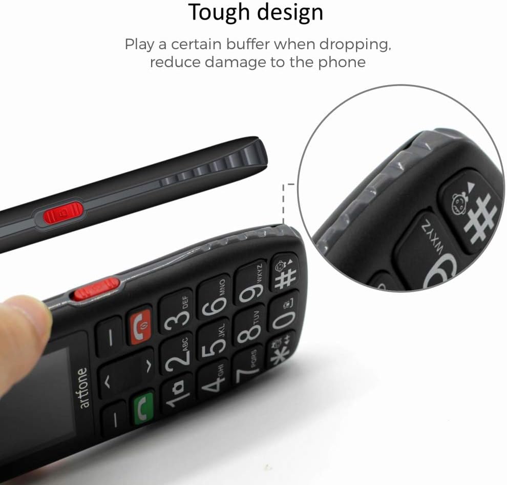 Side view of artfone C1 phone, illustrating its robust and tough design