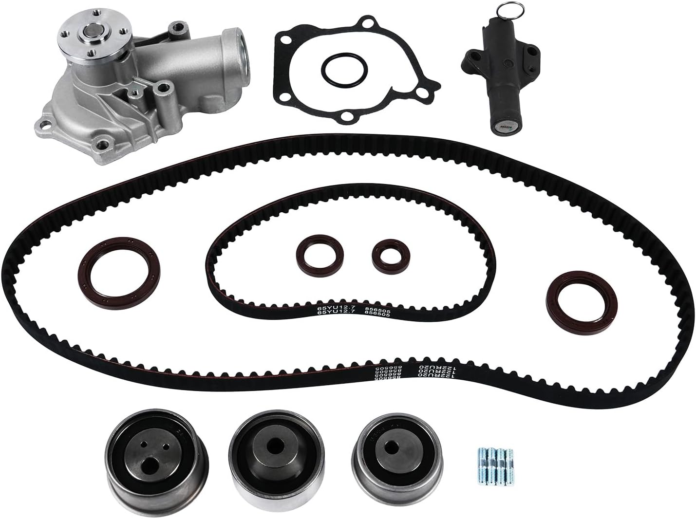 Timing Belt Kit with Water Pump Fits for 2004-2006 Mitsubishi-Galant Lancer 2.4L L4,for 2006-2007 Eclipse 2.4L L4 Engine Replacement OE MR984778 MR984375 MN137247 MD352473 1300A066 TCKWP332