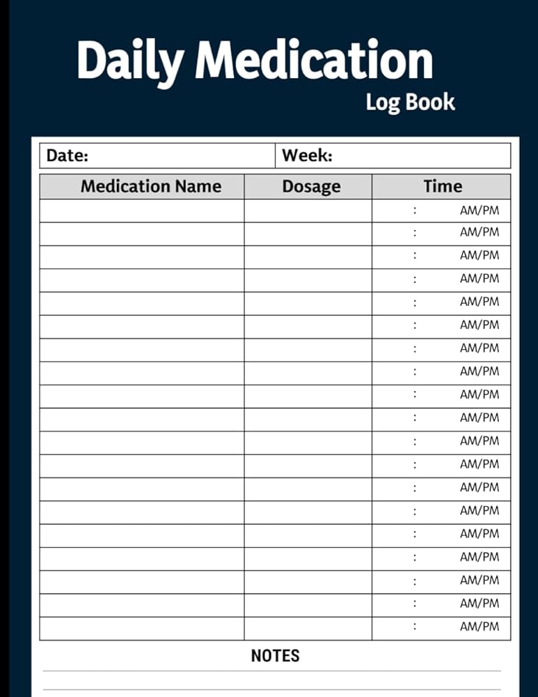 daily-medication-log-book-medicine-dosage-record-book-health-record-keeper-journal-my-medication-tracker-journal-daily-medicine-tracker-8-5-x-11-inches-paul-eden-amazon-com-books for Free Printable Daily Medication Log Daily Medication Log Book: Medicine Dosage Record Book | Health Record Keeper & Journal | My Medication Tracker Journal | Daily Medicine Tracker | 8.5