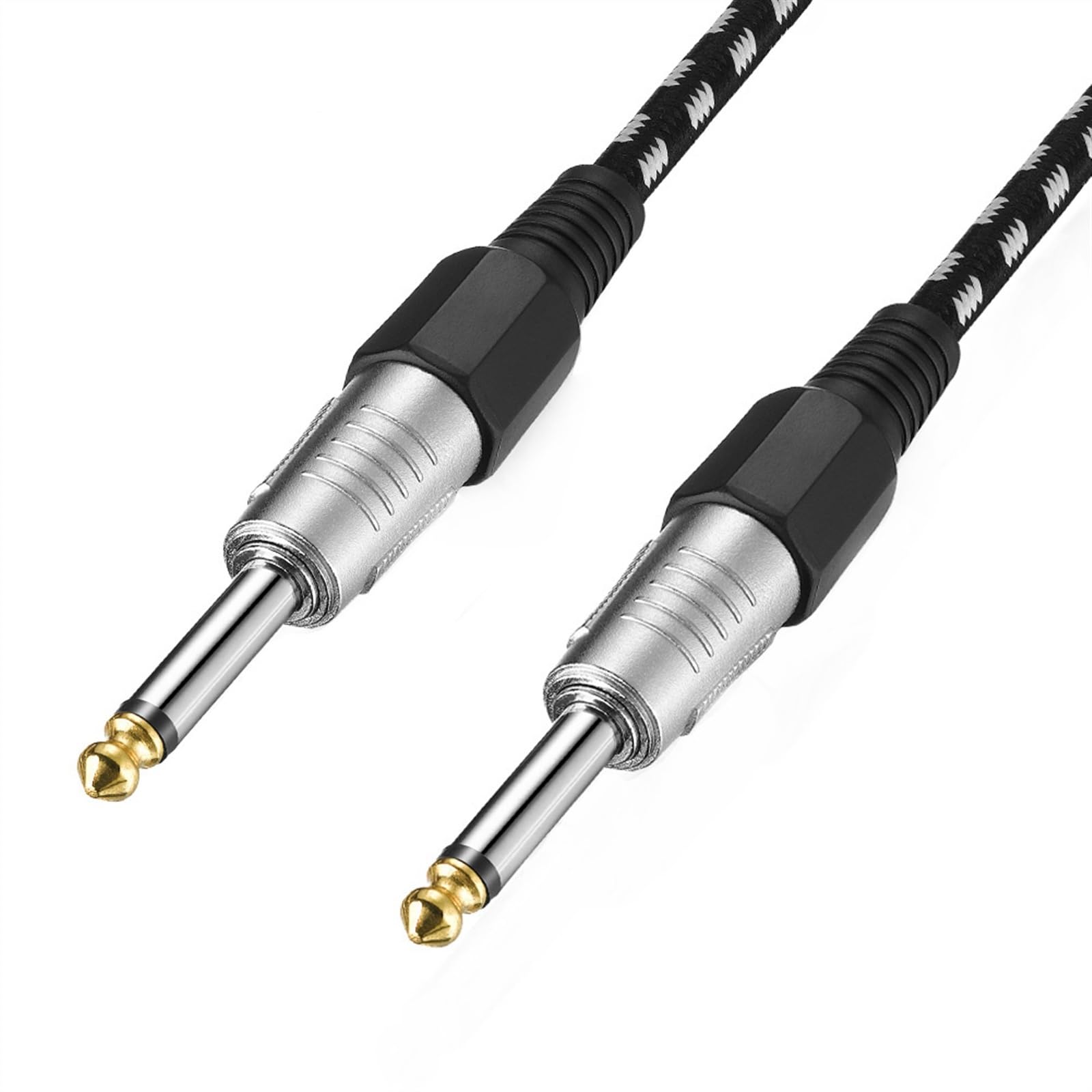 kabel audio do gitary Nylon Pleciony 1/4 ''jack 6.5mm Do 6.5mm Kabel Audio Z Męskiego Na Męskie Do Wzmacniacza Elektryczny Mikser Gitarowy (Color : 10m)