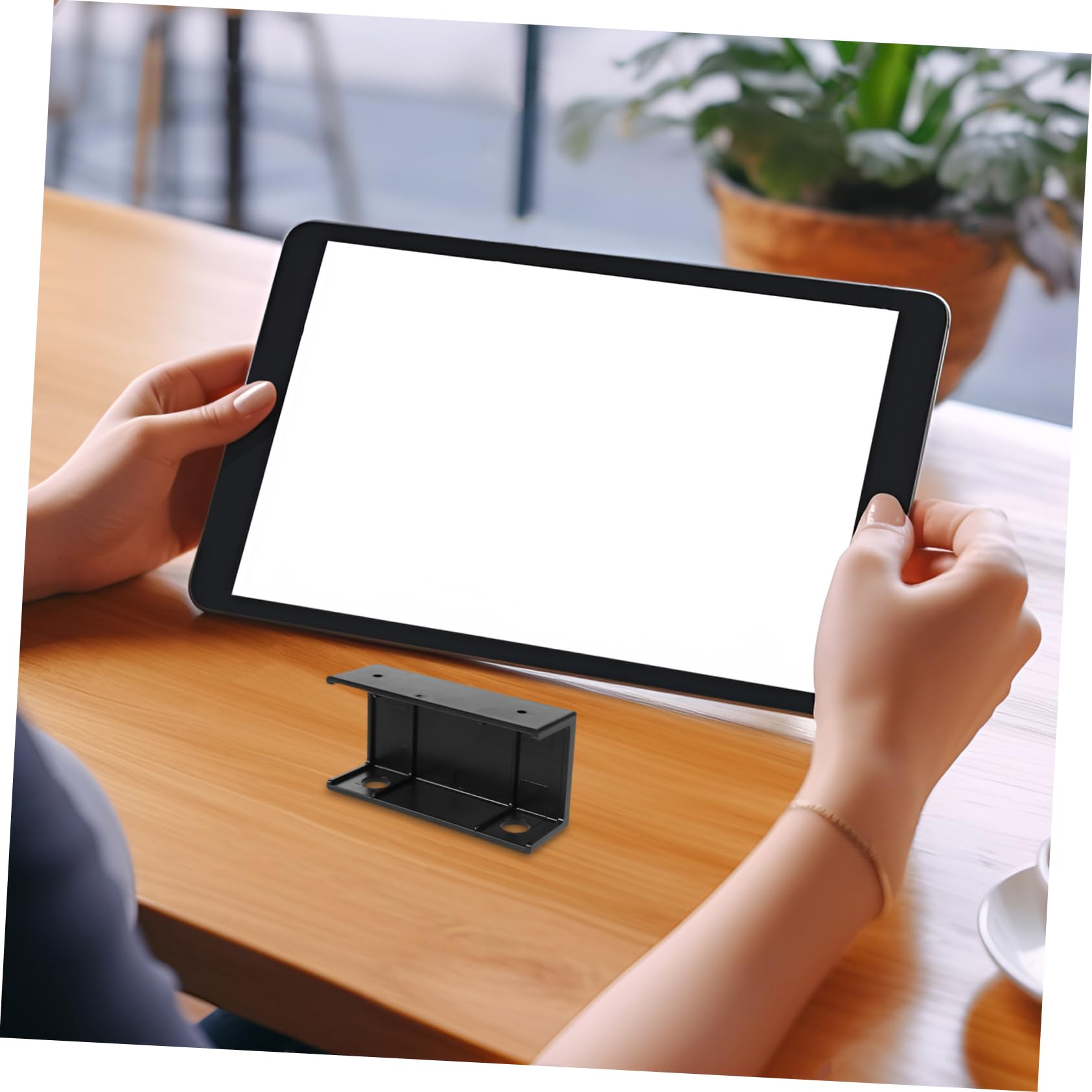 VILLCASE 1set Under Desk Laptop Mount Angle Sturdy Wall-Mounted Bracket for Laptops and Tablets Space-Saving Keyboard Holder for Home Office Use