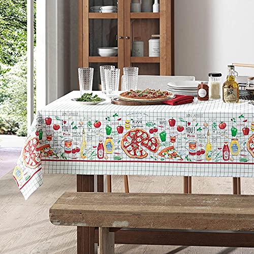 TOALHA DE MESA Karsten PIZZARIA 140 X 140 CM ESTAMPADA