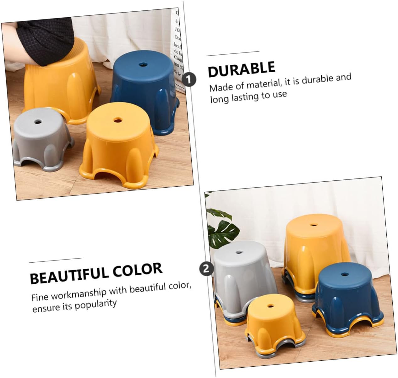 Stackable Skid Stool Chair Potty Seat Boys and Girls Footstool Home Footstool Safe