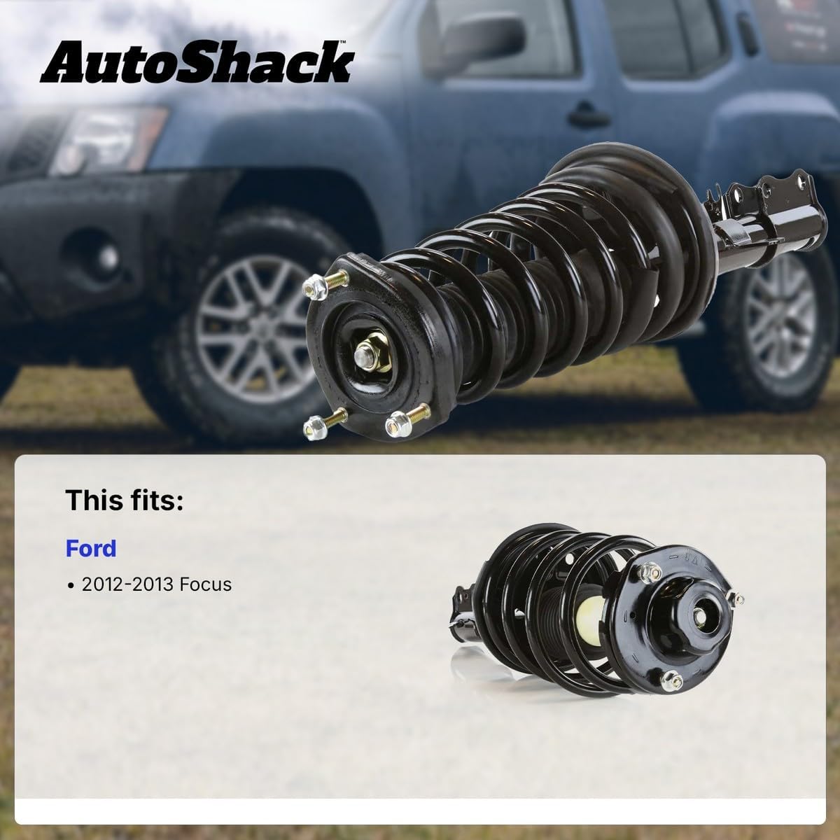 AutoShack Front Complete Strut & Coil Spring Assembly - Passenger Side for Ford, Focus 2012-2013, FWD L4 2.0L