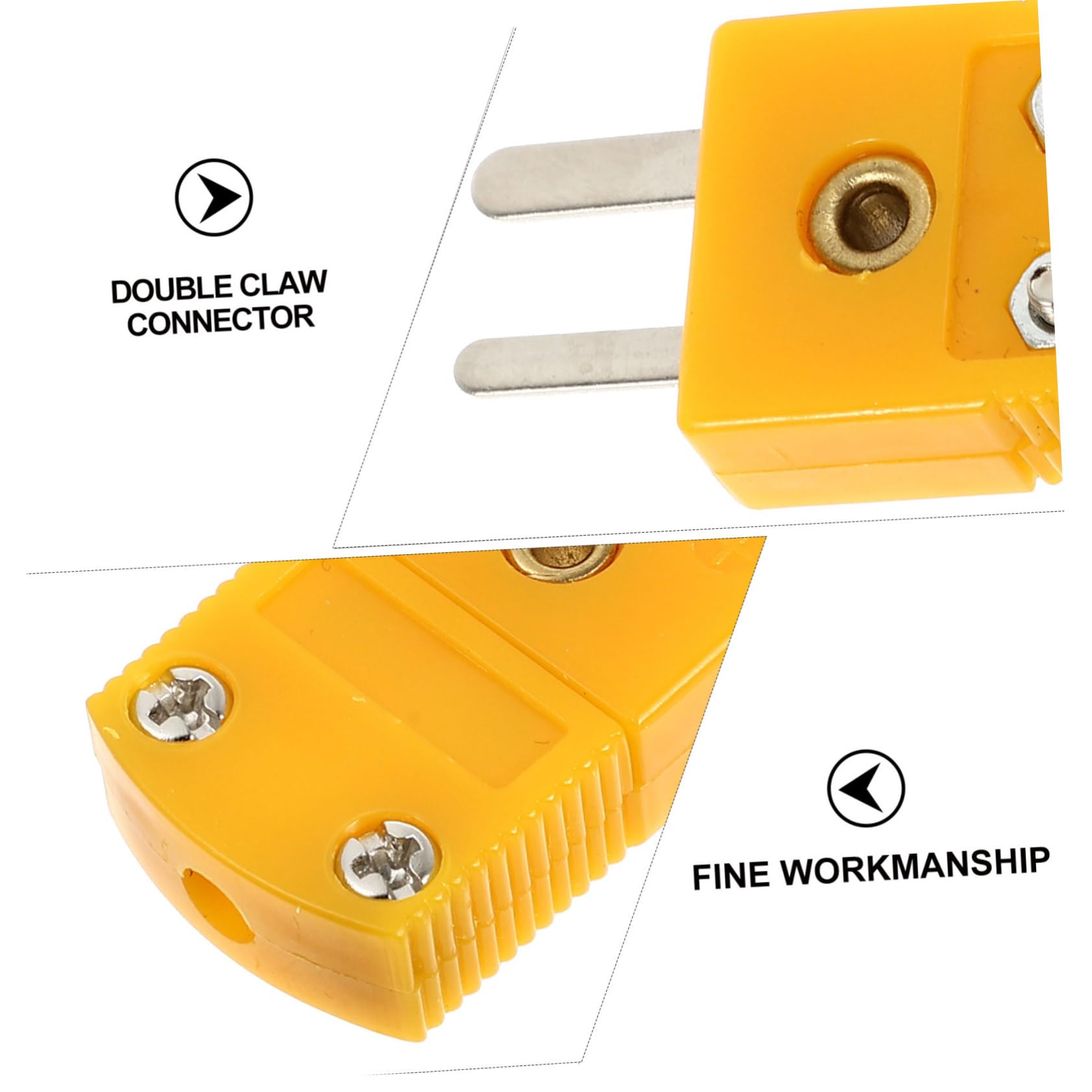 BELLIFFY 5sets Thermocouple Wire Connector k Plug Adapter Connector Male for Plug Adapter Cable 4pcs*5