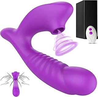 Vibromasseur, femme clitoridien puissant sextoyse femme clitoridienne 3 IN 1 gode vibro-masseur sextoy vibromasseur va et vient stimulateur clitoridien à succion Vibrations,Femme Vibrant Point G