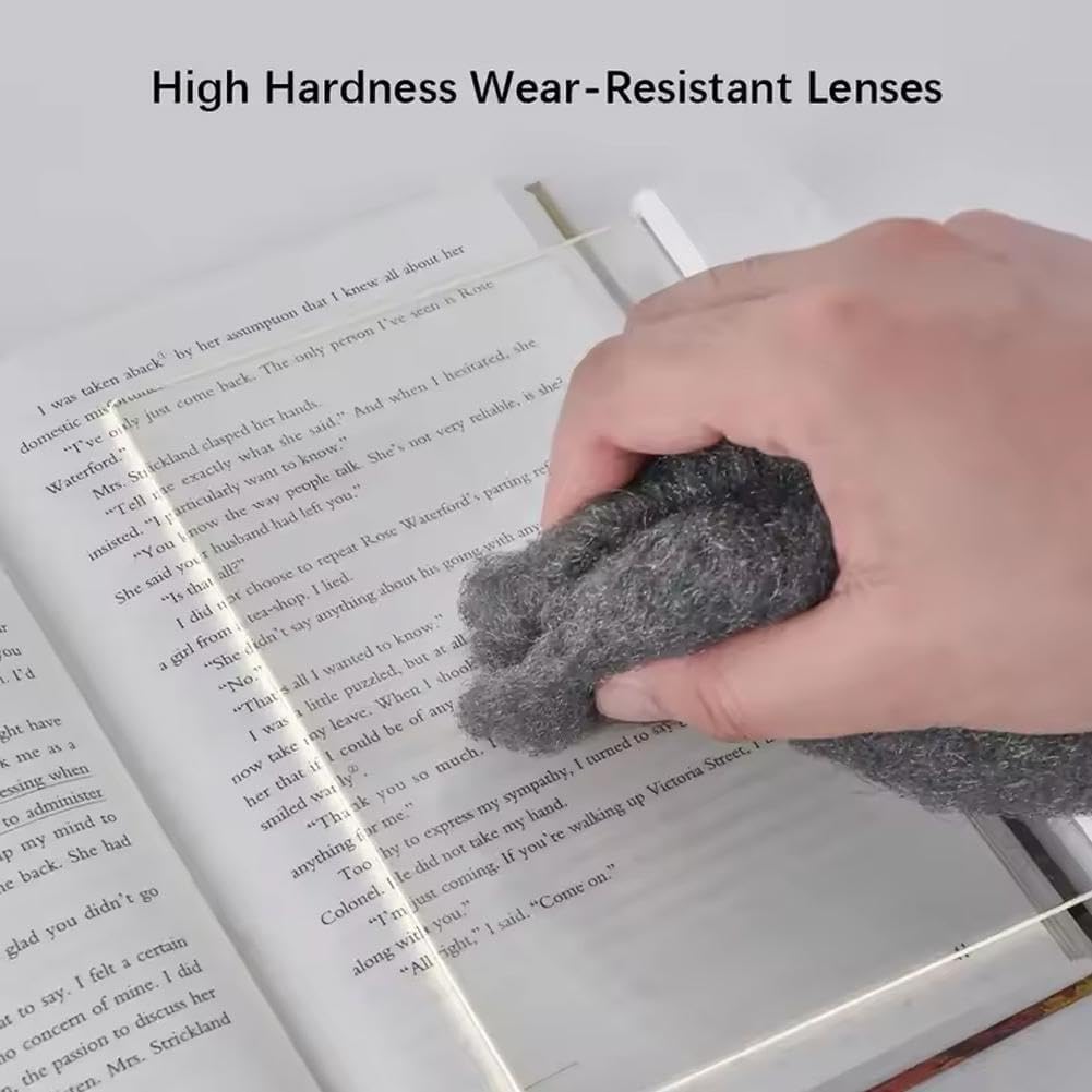 Smart Flat Book Light, Full Page Reading Light, Page Lights for Reading, with Timer 3 Colors and Brightness Adjustment, for Readings in Bed At Night (#1)