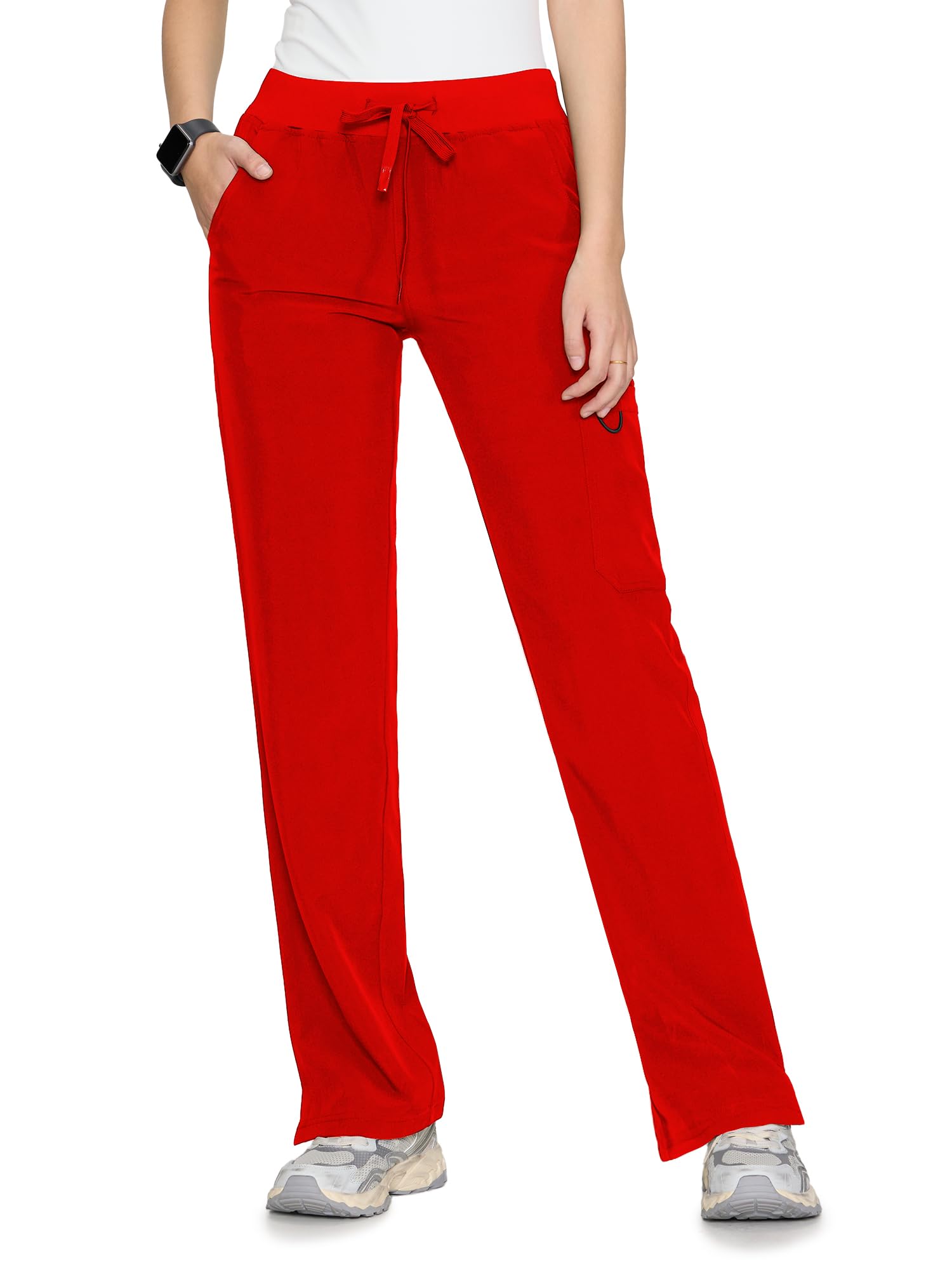 floralhue Women's Scrub Pants - Breathable & Soft Straight-Leg Pull-on Cargo Pant,Drawstring Bottoms with 3 Pockets — view 9