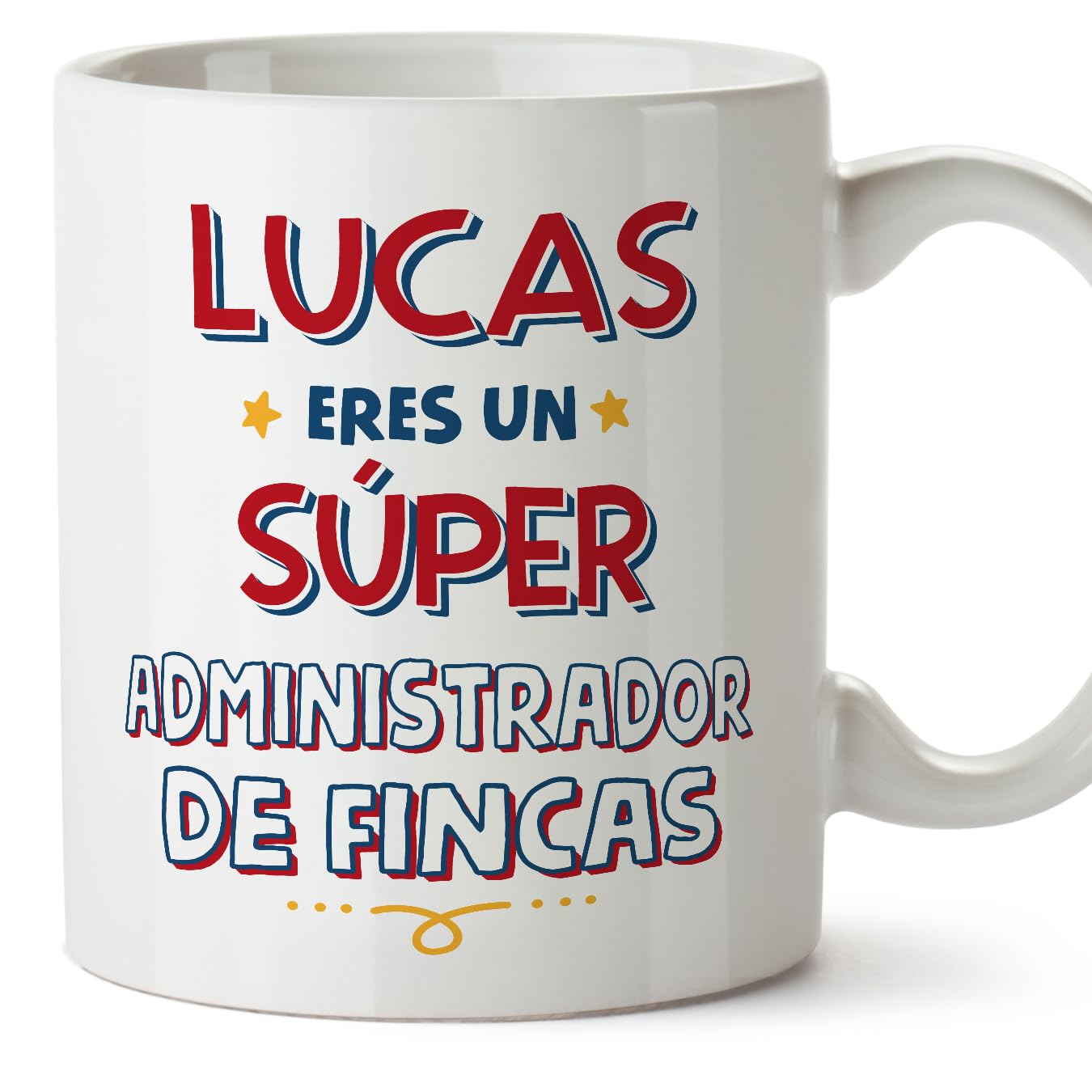 MUGFFINS Personalised Mug for Property Manager Man - in Spanish - Eres Súper - Funny Custom Gift for Colleagues - Ceramic 11oz Mug