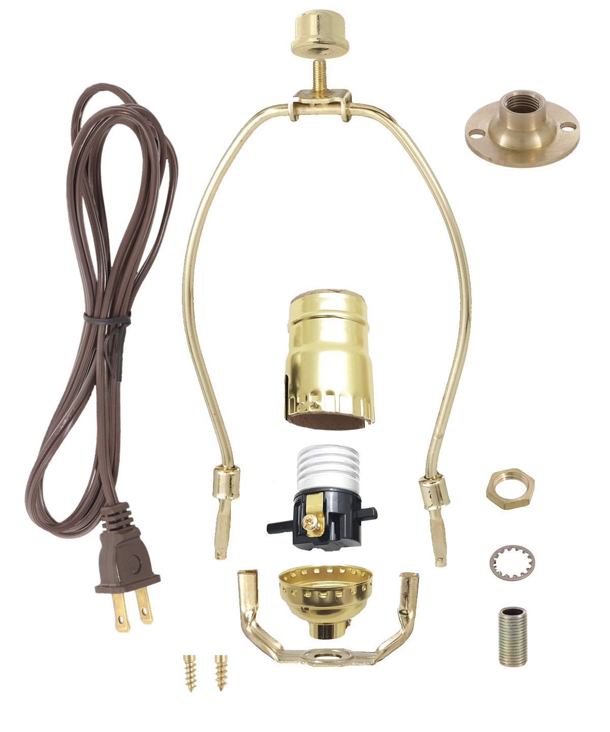 B&P Lamp® Flange Base Make-A-Lamp Kit with a 10 Inch Harp
