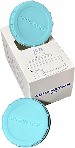 Miniatura 5 de AquaNation Reemplazo de tapa de rocío 2.165 in a presión para botellas de agua de 3 y 5 galones, a prueba de fugas, reutilizables, sin BPA (4 tapas