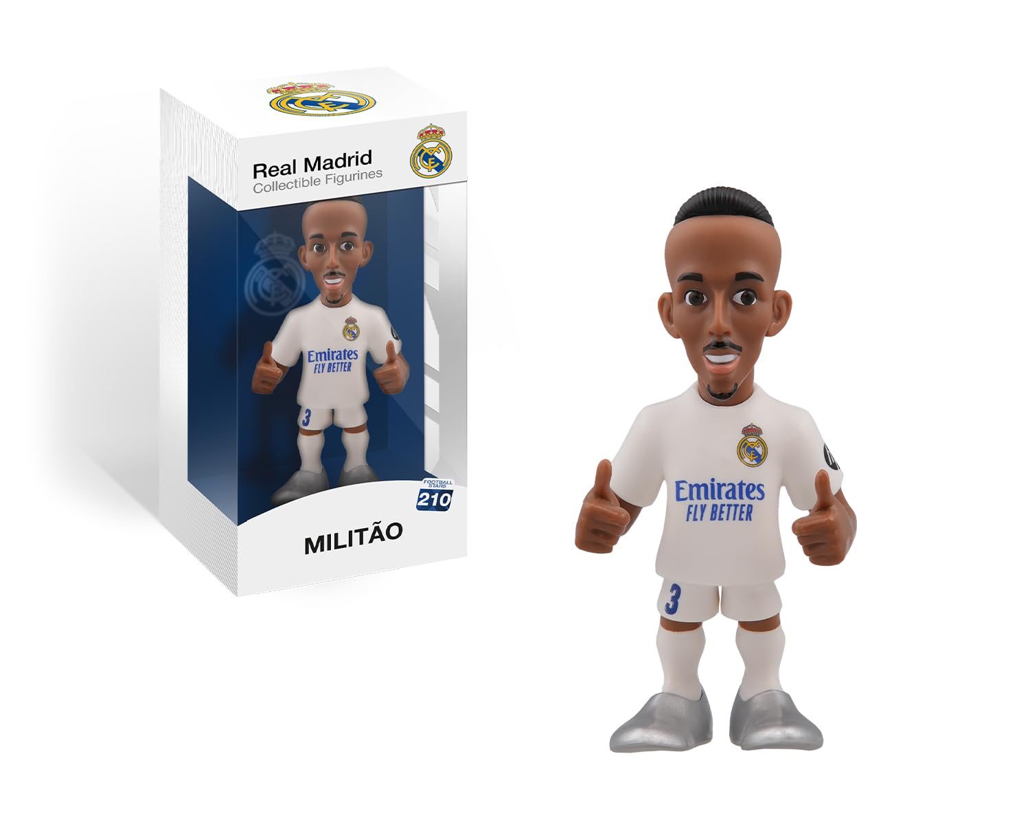MINIX Collectible Figurines MN18444 Militao Figure, Real Madrid, Collectibles 12 cm for Display, Gift Idea for Kids and Adults, Football Fans