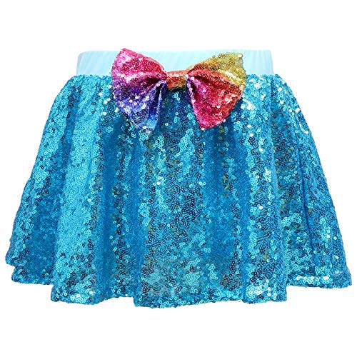 KESYOO Crianças Com Brilho Tutu Saia Com Bowknot Meninas Lantejoulas Saia Dançando Glitter Princesa