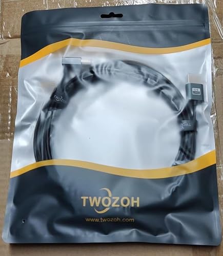 Miniatura 8 de Twozoh Cable HDMI a HDMI flexible en ángulo descendente de 90 15 pies, cable HDMI ultra delgado y delgado compatible con 3D4K 60Hz
