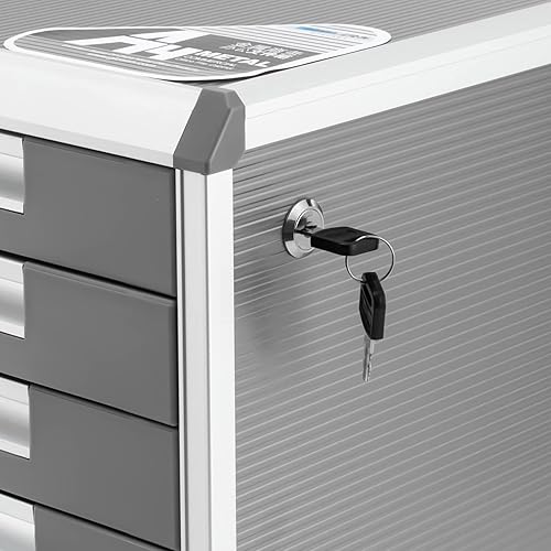 Miniatura 6 de DreamRcoach Clasificadores de archivos de 5 cajones, organizador de cajones de escritorio, archivador de suministros de oficina ejecutiva,