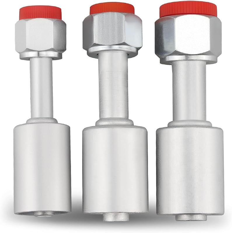 Kit de conexões para ar-condicionado automotivo Dunyhludx Beadlock NPT 180° para mangueiras #6, #8 e #10 – 3 peças