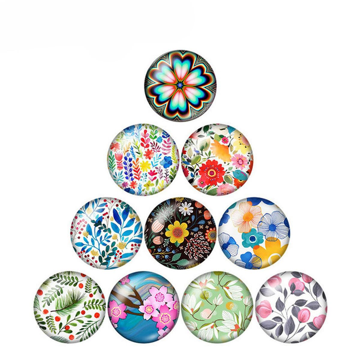 Froon Zb0569 Beauty Simple Flowers Daisy Sakula 10Pcs 12Mm/18Mm/20Mm/25Mm Round Photo Glass Cabochon Demo Flat Back Making Findings Zb0948-25Mm