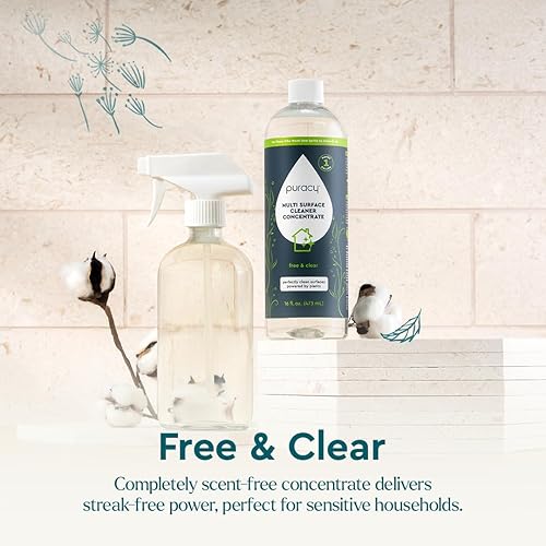 Miniatura 6 de Puracy Limpiador concentrado multisuperficie, limpiador de superficies diario alimentado por plantas, solución de limpieza natural multiusos como se