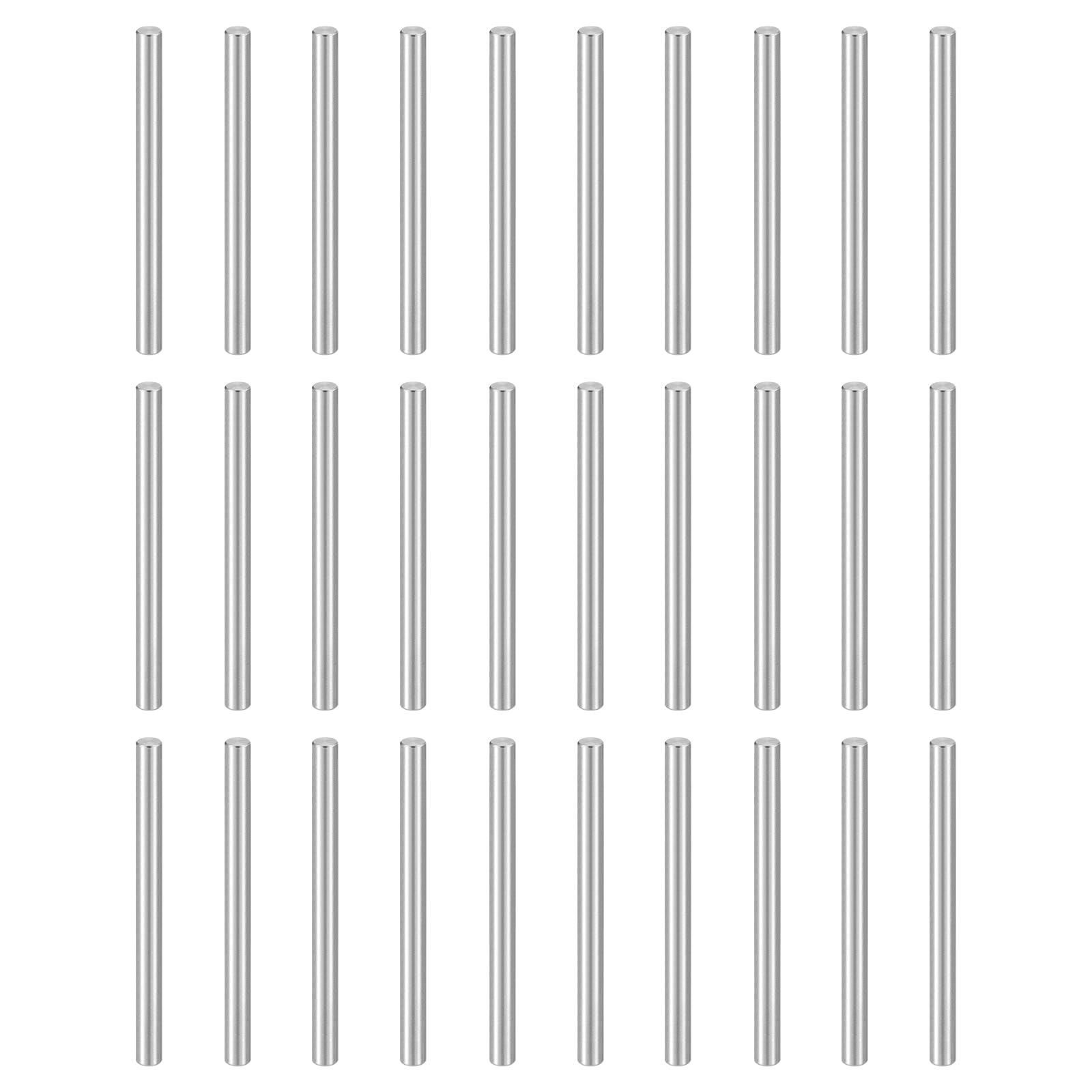 QUARKZMAN 50Pcs Perno Cilindrico M3(3mm) x 40mm Acciaio Inox 304 Supporto Mensola Elemento Di Fissaggio Per Dispositivi Metallici Mobili In Legno Montaggio Fai Da Te, Argento