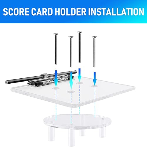 Miniatura 2 de Roykaw Soporte para tarjeta de puntuación para carrito de golf con portalápices compatible con EZGO Club Car Yamaha – 0.23 pulgadas de grosor