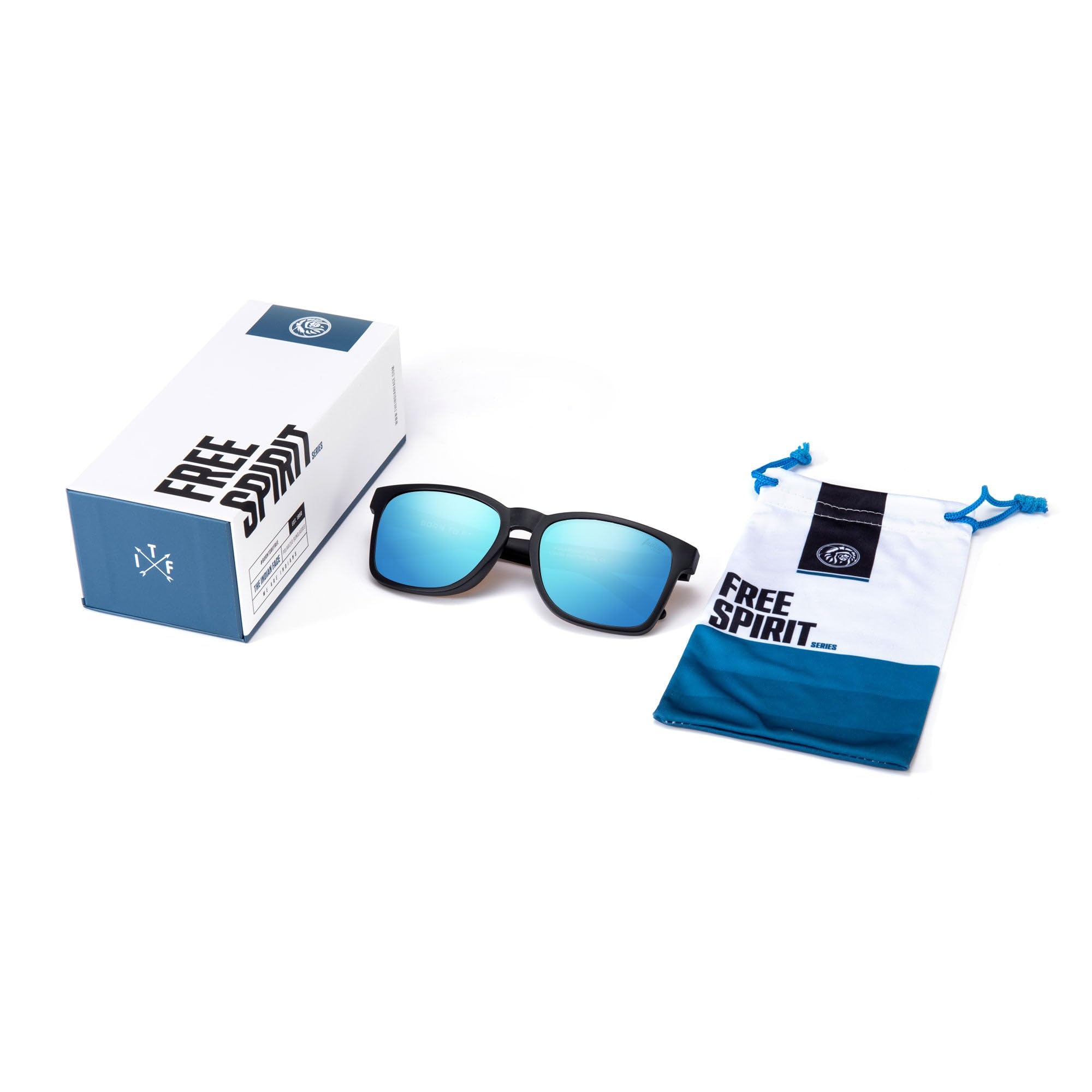 THE INDIAN FACE Okulary przeciwsłoneczne - Free Spirit Black/Blue, czarny, rozmiar uniwersalny