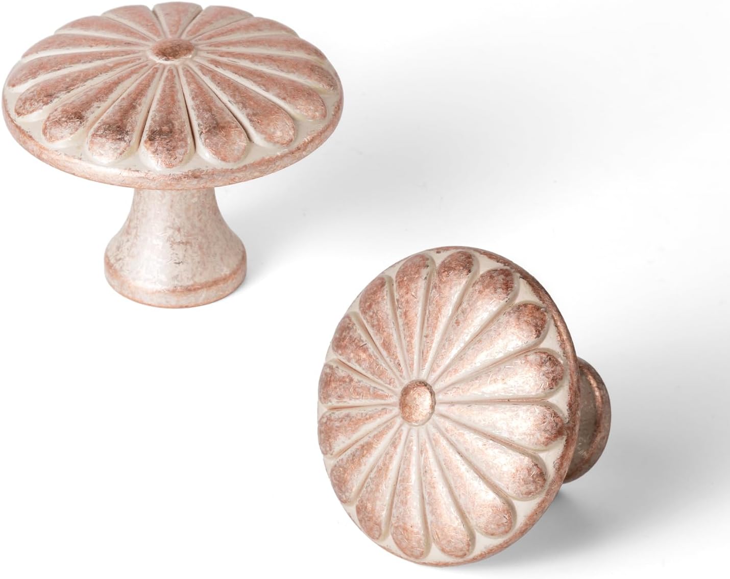 Goo-Ki 6-Pack Antique Brass Cabinet Backplate Set, 1.3 inch (34mm) Zinc Alloy Drawer Knobs with Pearl Accent Square,Durable & Elegant Hardware for Kitchen Bathroom Furniture，9010