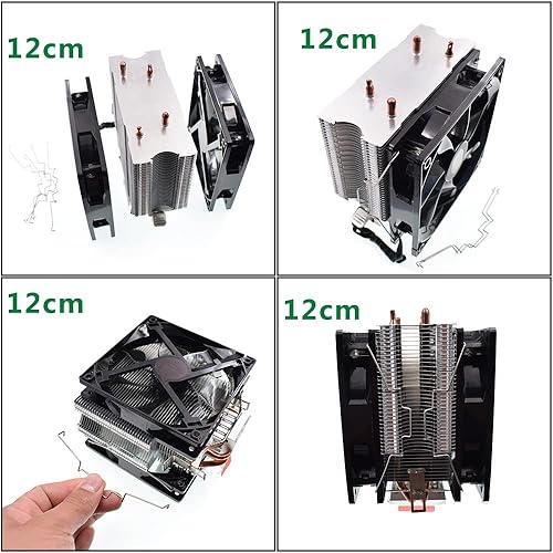 Miniatura 4 de MEETOOT 4 unids CPU disipador de calor ventilador hebilla PC placa base CPU radiador ventilador 3.5 in alambre hebilla superior gancho clip de