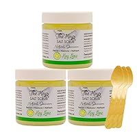 Vista 10 de The Keys Salt Scrub - Exfoliante de sal marina de lavanda - Exfoliante corporal con cuchara de madera - Exfoliante hidratante para cara, manos