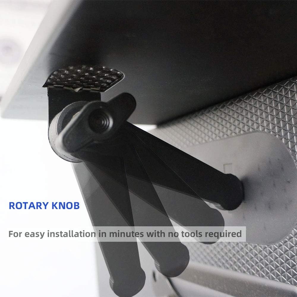 TV Top Shelf Wide Platform Solid Screen Shelf Adjustable Mount Desktop PC Monitor for Streaming Devices, Media Boxes, Speakers and Home Decor,Black(8inch 2pack)