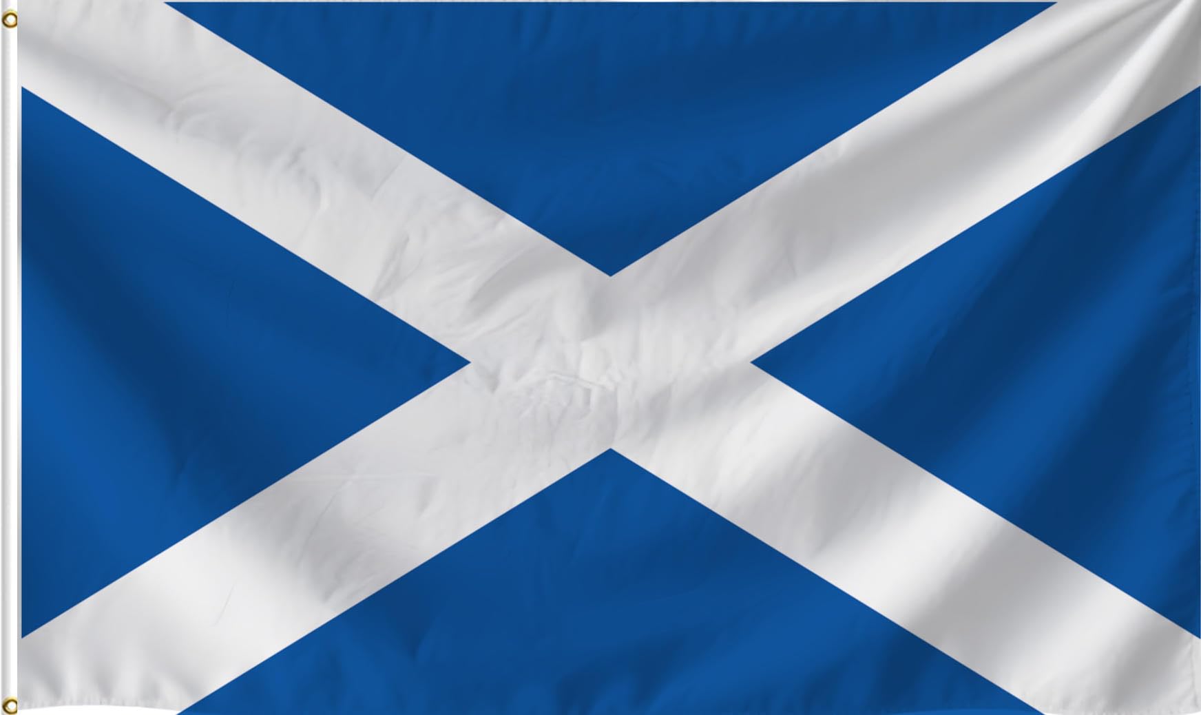 Scotland Flag 2X3FT,60X90CM Scottish National Flag, Vivid Color Double Stitched Outdoor and Indoor Decor Banner,UV Resistant Polyester Flags with Brass Grommets. (Scotland, 2X3)