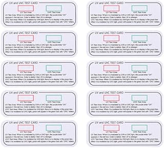 Jkapagzy 100PCS Light Ultraviolet Test Cards UVA UVC Test Cards Light UV Cards Test Indicator Accessories Wavelength