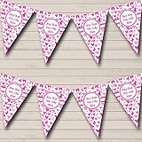 Beautiful Hot Pink Butterfly Wedding Venue or Reception Bunting Banner