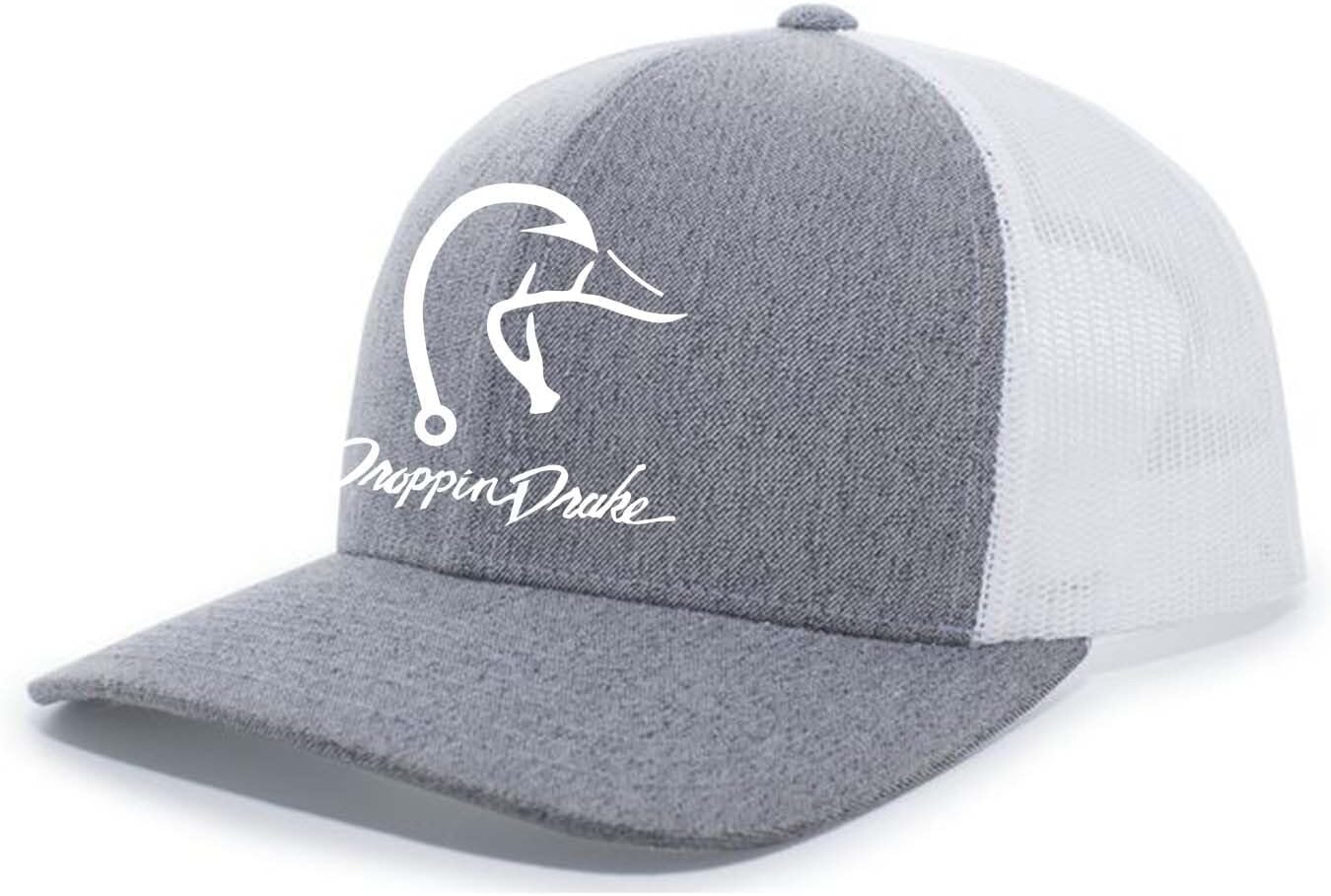 Hunting Hat Duck Fishing Hook Embroidered Mens Mesh Back Trucker Hat
