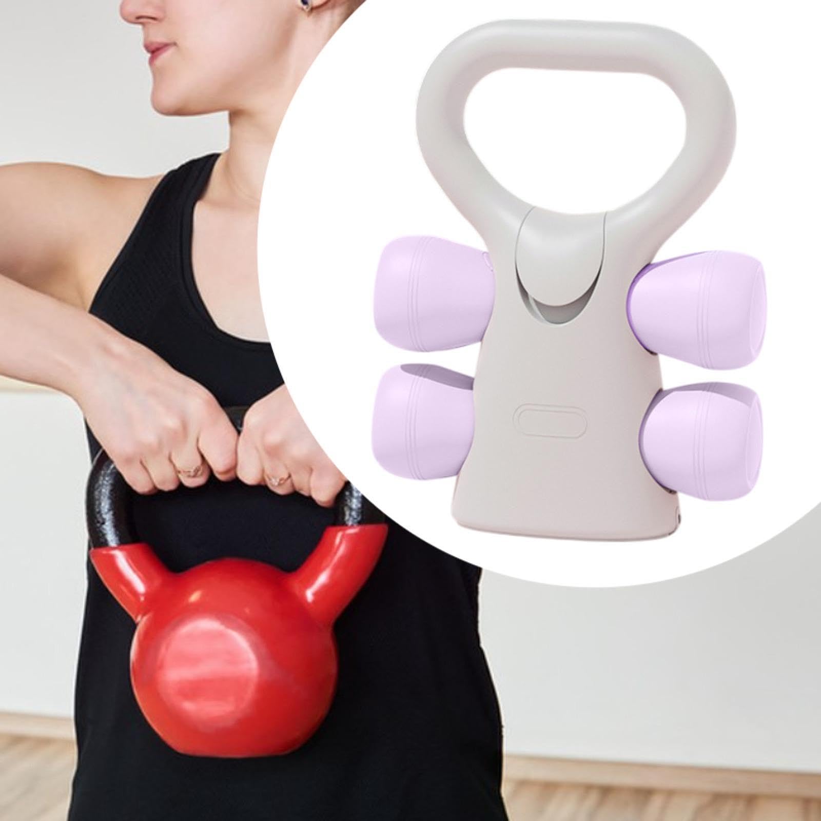 Menolana Dumbbell Kettlebell, Fitness Kettlebell, Detachable Hand Weights, Adjustable Dumbbell Set for Strength Training Home Gym, Purple