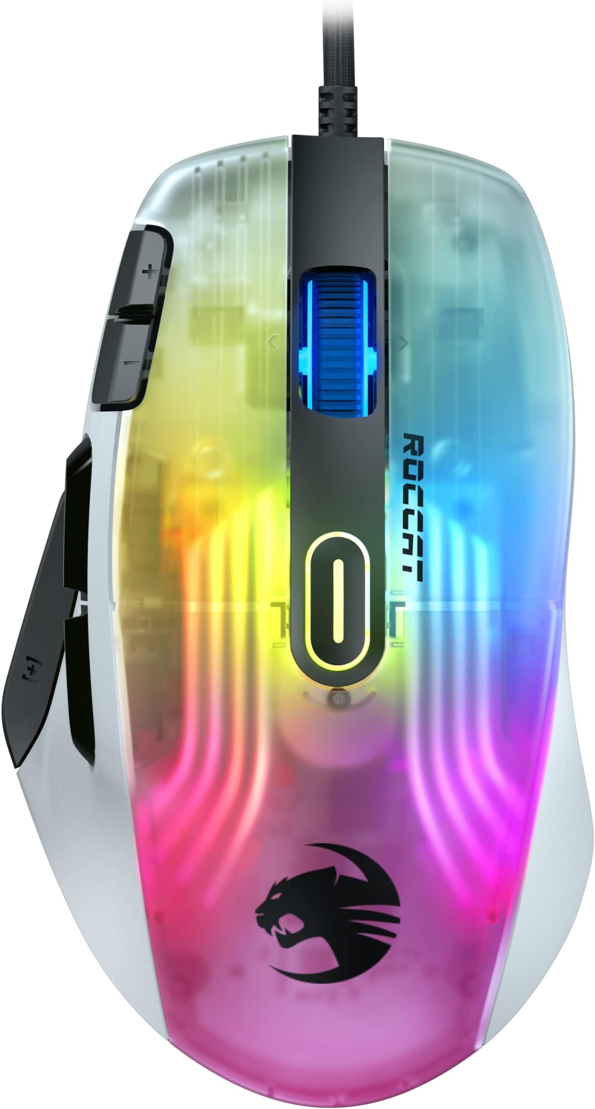 ROCCAT Kone XP 3D Lighting Gaming Mouse with 19K DPI Optical Sensor, 4D Krystal Wheel, programmable button design & AIMO RGB lighting, white, ROC-11-425-02, Kone XP White