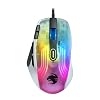 Roccat Kone XP - Gaming-Maus mit 3D-Beleuchtung und optischem Sensor mit 19.000DPI Krystal 4D-Mausrad Multi-Button-Funktionalität und AIMO RGB-Beleuchtung wei