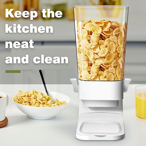 Miniatura 10 de Tokokimo Dispensador de cereales, dispensador de cereales, almacenamiento de recipientes de cereales, dispensador de alimentos para granos, nueces,