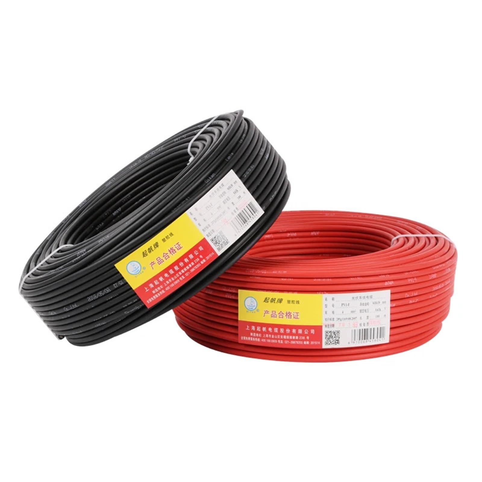 Kabel przedłużający do panelu słonecznego 100/50 metrów 16 mm 2 / 6AWG czarny czerwony ocynowany drut miedziany z podwójną osłoną do fotowoltaicznych instalacji solarnych (50 m czerwony i