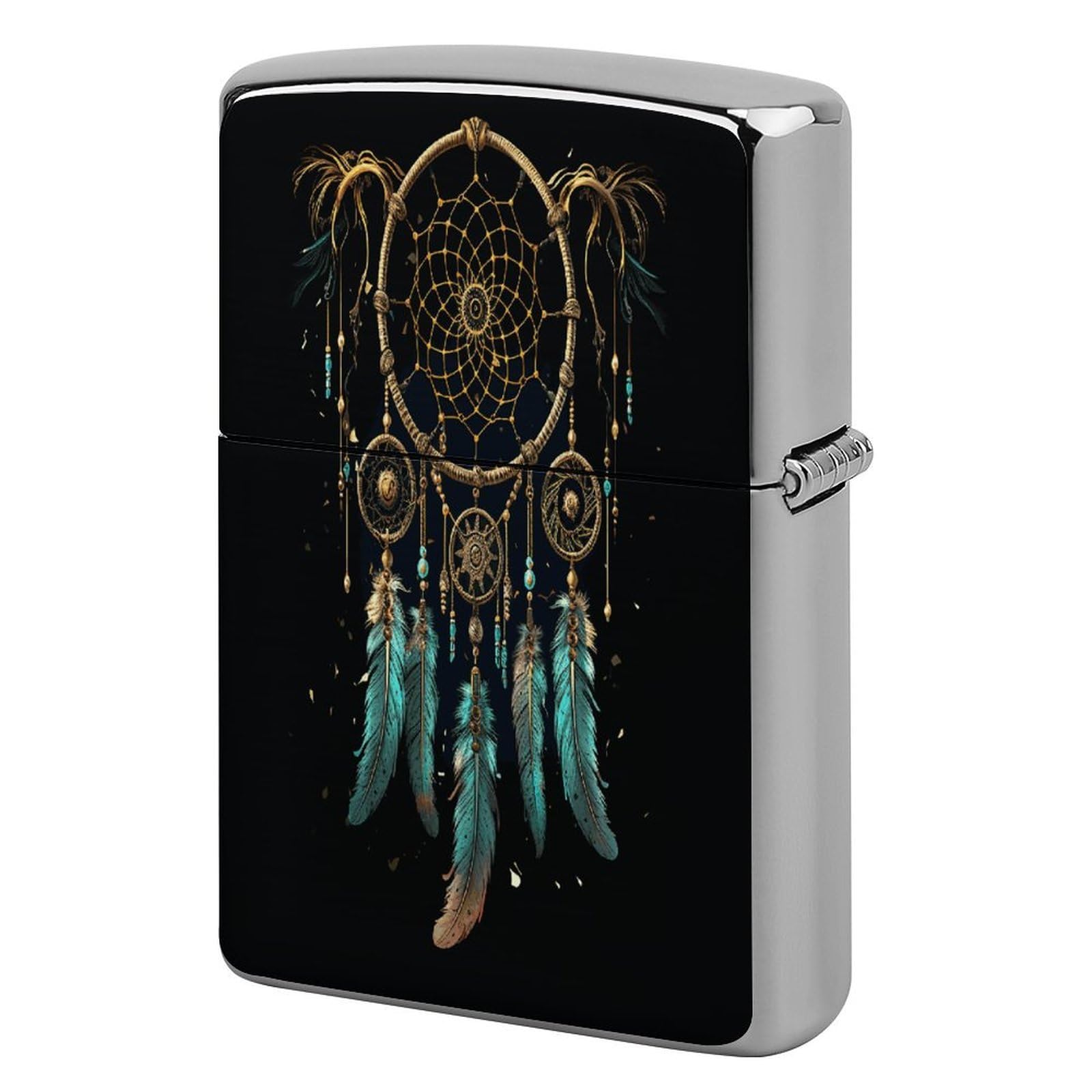 Fekiloot Style Dark Dream Catcher Lighter Case Cover Metal Lighter Case