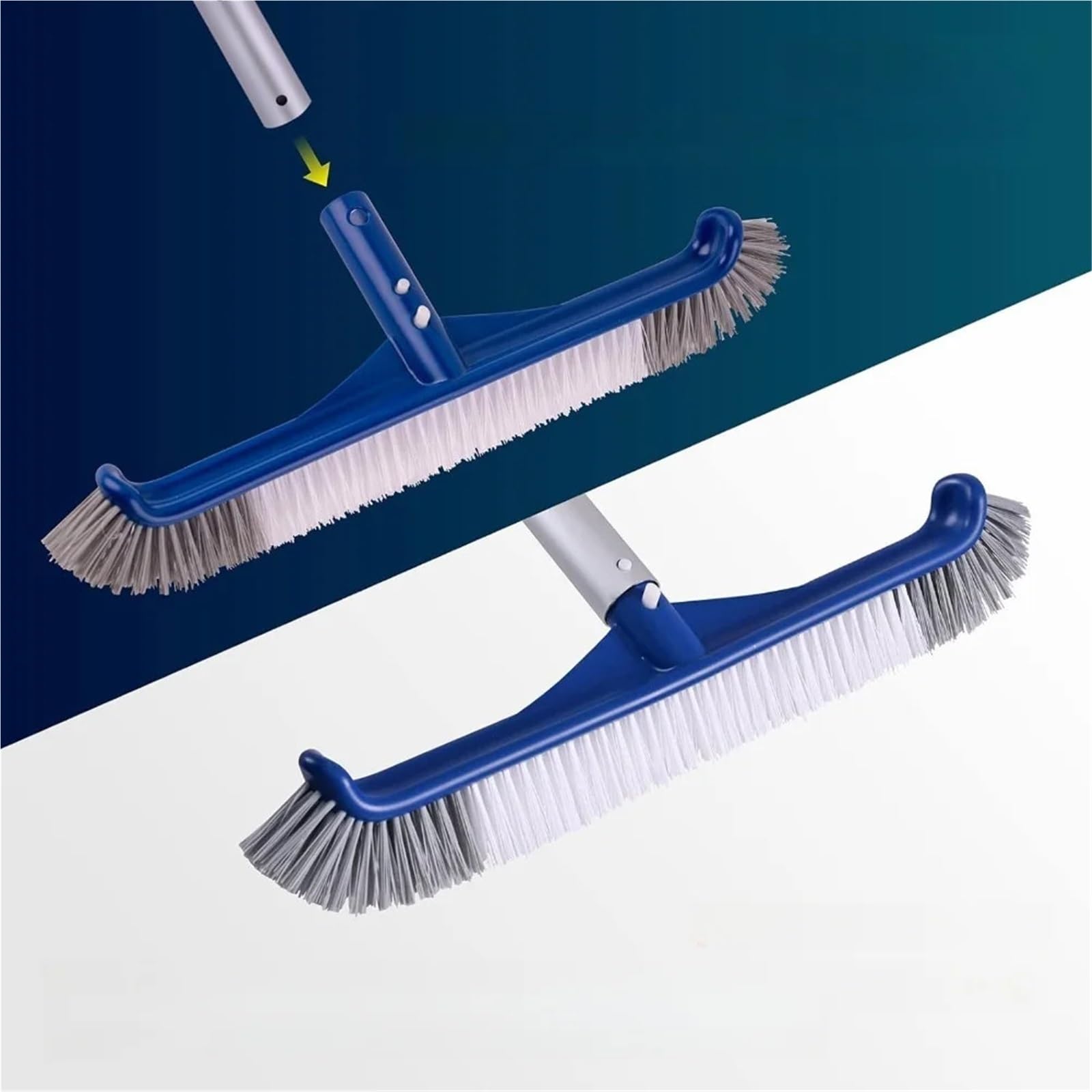 Cepillo De Piscina Depurador de plástico con Cepillo for Piscina Cabezal Goma 17 Pulgadas