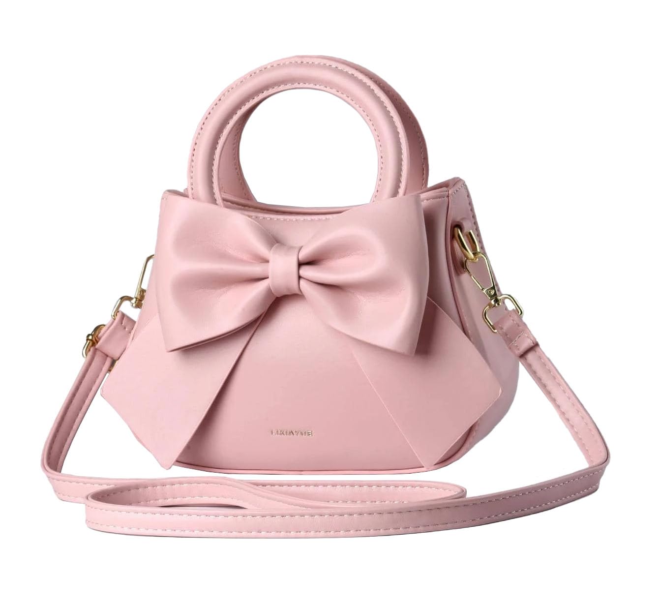 SYGA Women’s Bow Handheld Shoulder Bag Crossbody Fresh and Sweet Girly Style Small Bucket Bag SYGA Women’s Bow Handheld Shoulder Bag Crossbody Fresh and Sweet Girly Style Small Bucket Bag